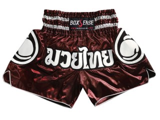 Thailand Muay Thai Boxing Shorts : BXS-101-Maroon