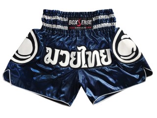 Thailand Muay Thai Boxing Shorts : BXS-101-Navy