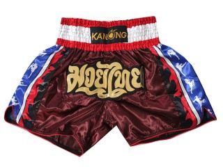 Muay Thai Shorts : KNS-149-Maroon