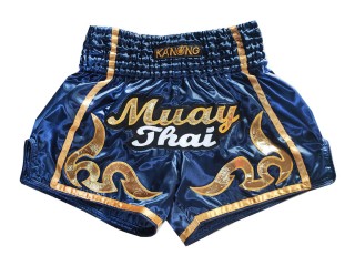 Thailand Retro Muay Thai Shorts : KNSRTO-232-Navy