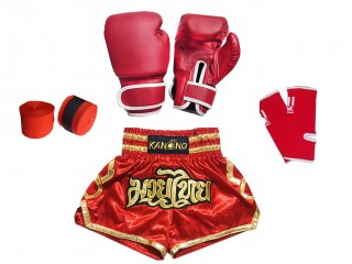 Kids Muay Thai Set Pack : 121-Red