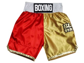 Kanong Customized Boxing Trunks : KNBXCUST-2052-Red-Gold