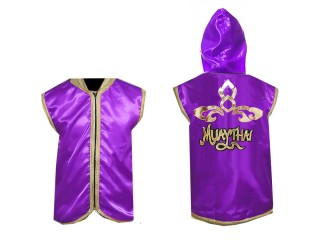 Customize Muay Thai Hooded Jacket : 121-Purple