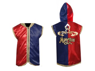 Customize Muay Thai Hooded Jacket : 121-Red-Navy