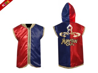 Custom Muay Thai Hoodies for Kids : 121-Red-Navy