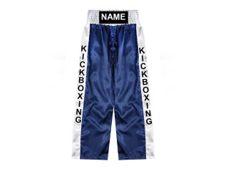 Custom kick boxing trousers with name : KNPANTS-001-Navy