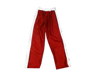 Custom kick boxing trousers with name : KNPANTS-004-Retro-Red