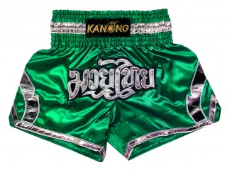 Muay Thai Boxing Shorts : KNS-144-Green