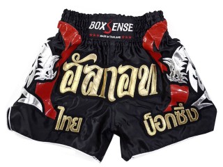 Custom-designed Muay Thai Shorts : KNSCUST-1263-Black