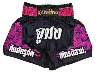 Custom-designed Muay Thai Shorts : KNSCUST-1268-Black