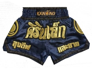 Custom-designed Muay Thai Shorts : KNSCUST-1274-Navy