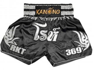 Custom-designed Muay Thai Shorts : KNSCUST-1275-Black