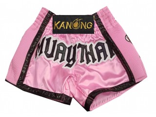 Custom-designed Muay Thai Shorts : KNSCUST-1276-Pink