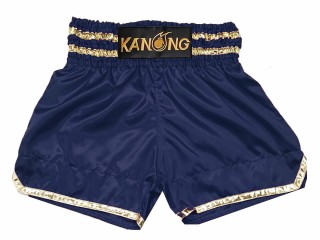 Custom-designed Muay Thai Shorts : KNSCUST-1278-Navy
