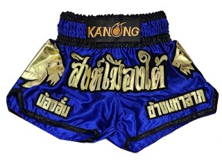 Custom-designed Muay Thai Shorts : KNSCUST-1280-Blue