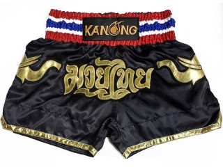 Custom-designed Muay Thai Shorts : KNSCUST-1282-Black