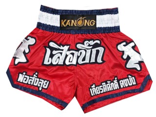 Custom-designed Muay Thai Shorts : KNSCUST-1286-Red