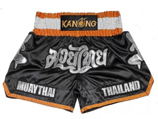 Custom-designed Muay Thai Shorts : KNSCUST-1293-Black
