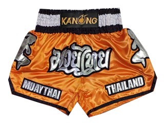 Custom-designed Muay Thai Shorts : KNSCUST-1293-Orange