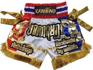 Custom-designed Muay Thai Shorts : KNSCUST-1297-White