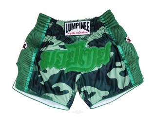 Lumpinee Muay Thai Boxing Shorts : LUM-052-Green-Camo