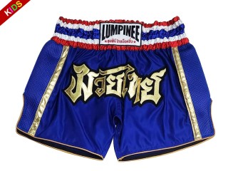 Lumpinee Youth Muay Thai Shorts : LUMRTO-006-Blue-K