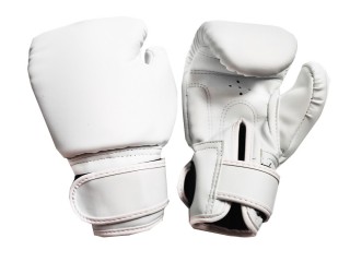 Kanong Kids Muay Thai Boxing Gloves : Classic Model White