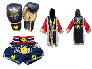Custom Muay Thai Gloves, Shorts and Boxing Robe