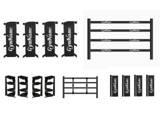 Custom Muay Thai Ring Cover Set : Black