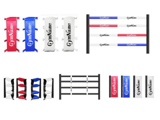 Custom Muay Thai  Ring Cover Set : Red/Blue/White