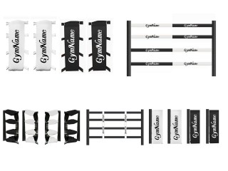 Custom Muay Thai Ring Cover Set : White/Black