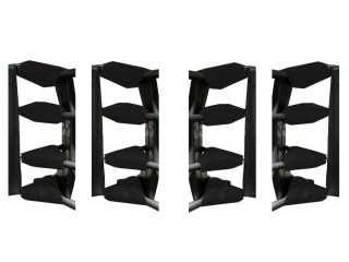 Custom Black  Boxing Ring Triangle Covers (Set of 16)
