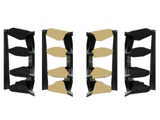 Custom Black/Gold Muay Thai Ring Triangle Covers (Set of 16)