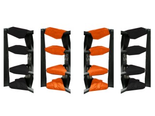 Custom Orange/Black Boxing Ring Triangle Covers (Set of 16)