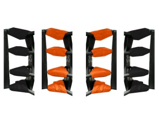 Custom Orange/Black Muay Thai Boxing Ring Triangle Covers (Set of 16)