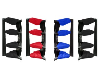 Custom Red/Blue/Black Muay Thai Boxing Ring Triangle Covers (Set of 16)