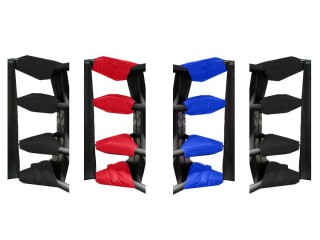 Custom Red/Blue/Black Muay Thai Ring Triangle Covers (Set of 16)