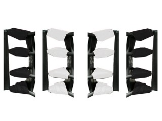 Custom White/Black Boxing Ring Triangle Covers (Set of 16)