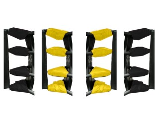 Custom Yellow/Black Boxing Ring Triangle Covers (Set of 16)