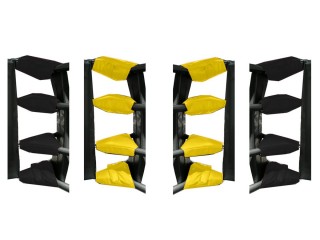 Custom Yellow/Black Muay Thai Boxing Ring Triangle Covers (Set of 16)