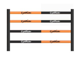 Custom Orange/Black Boxing Ring Rope Covers 3m , Full set 16 pcs (4x4m Ring)