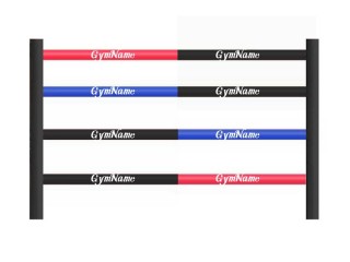 Custom Red/Blue/Black Muay Thai Ring Rope Covers 3m , Full set 16 pcs (4x4m Ring)