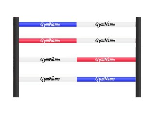 Customize Red/Blue/White Muay Thai Ring Rope Covers 3m , Full set 16 pcs (4x4m Ring)
