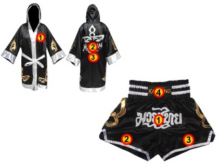 Customize Muay Thai Boxing Robe fightwear : Pink