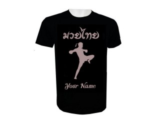 Print Your Name Muay Thai T-Shirt Add Name or Text : KNTSHCUST-015