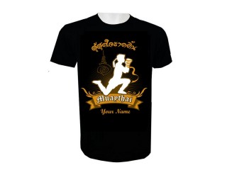 Print Your Name Muay Thai T-Shirt Add Name or Text : KNTSHCUST-017
