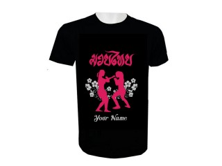 Print Your Name Muay Thai T-Shirt Add Name or Text : KNTSHCUSTWO-001