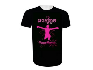Print Your Name Muay Thai T-Shirt Add Name or Text : KNTSHCUSTWO-005