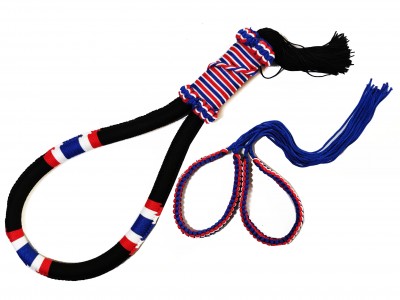 Muay Thai set - Head band and Arm bands  : CrossFlag-Black