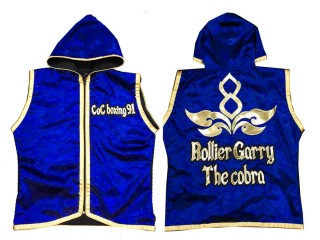 Customize Muay Thai Hoodle : KNHODCUST-001-Blue-Gold